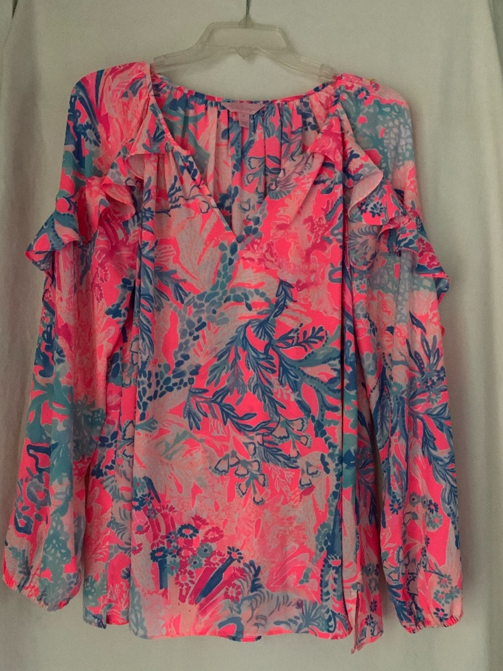 Lilly Pulitzer Aquadesiac pattern 'Elora Top' in Pascha Pink